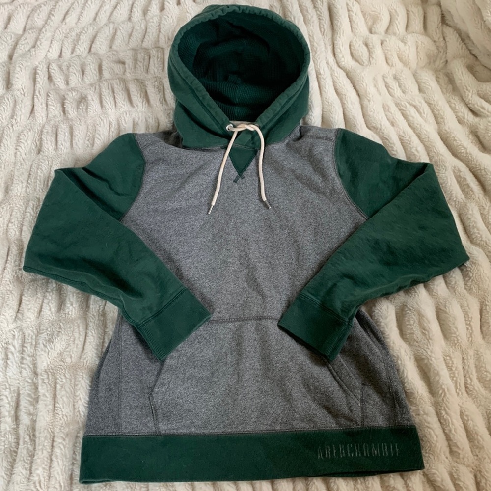 ABERCROMBIE & FITCH Pull Over Waffle Weave Hoodie